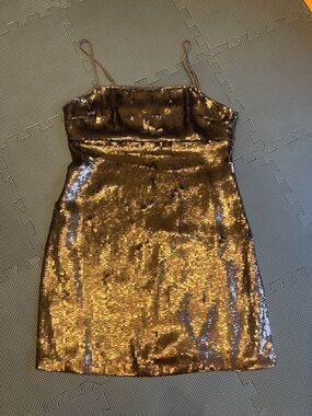 Madewell Sequin Spaghetti-Strap Mini Dress